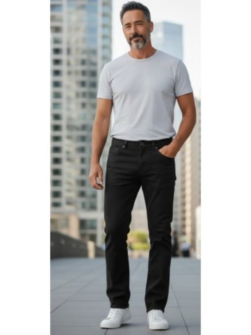 DENIM & CO Black Chinos Pants Mens 32 x 30